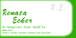renata ecker business card